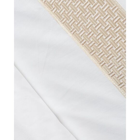 Maurizio Italy Basket Weave Duvet Set, Beige - Picture 2 of 2